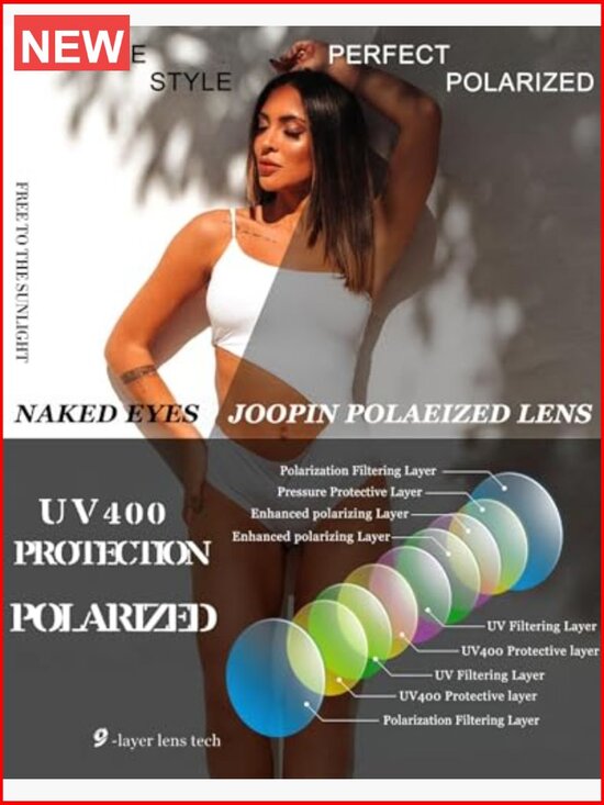 Oversized Polarized Sunglasses UV Protection Butterfly Driving main image 7